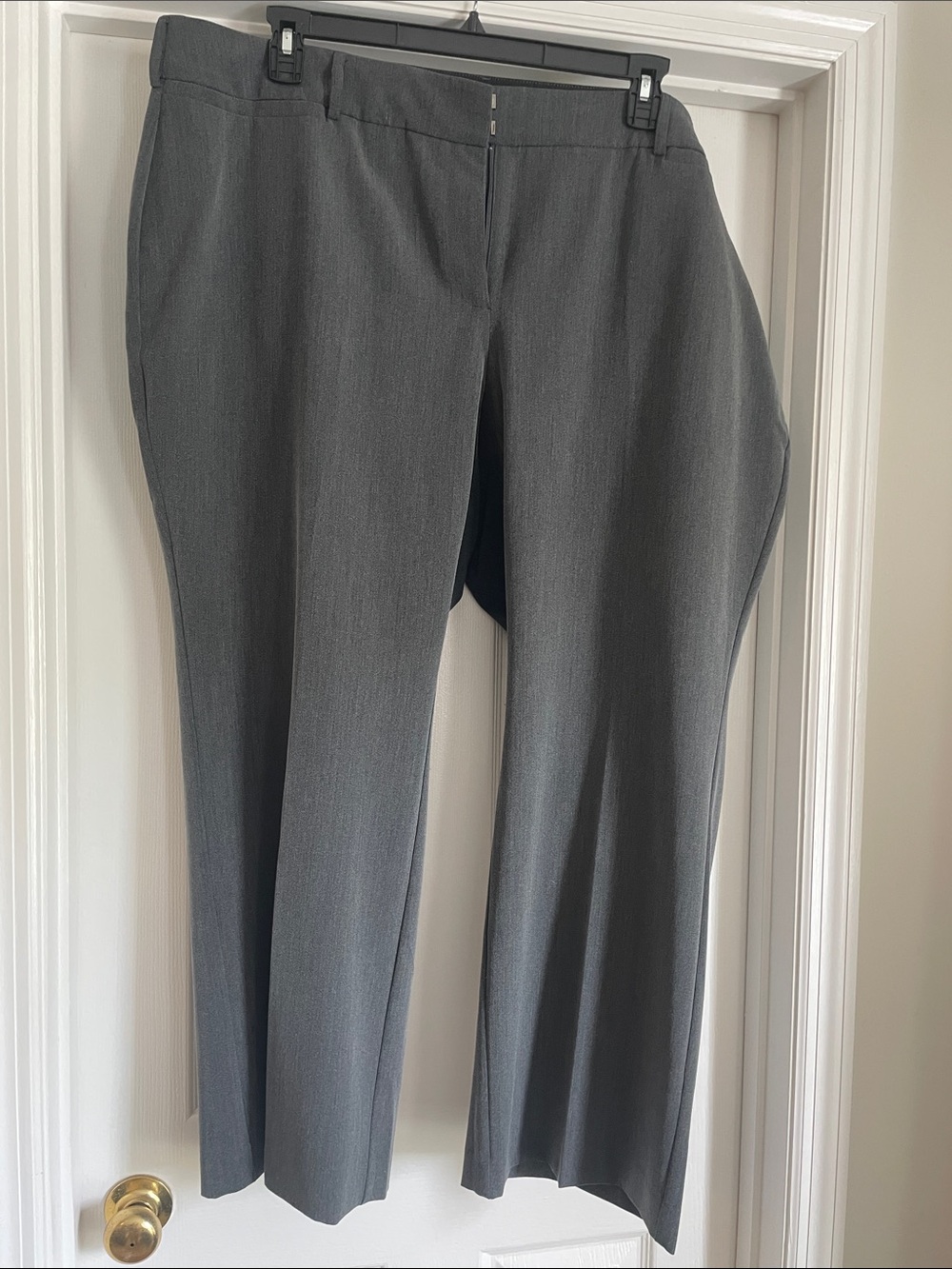 Lane Bryant Charcoal Straight-Leg Work Trousers